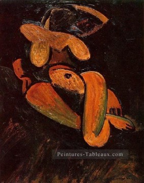 nu Tableau Peinture - Nu couche 2 1908 cubiste